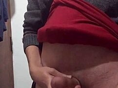 Skinny Amateur Jerks Off With Clothes On Solo