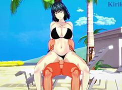 Tatsumaki and Fubuki get creampied by the old man in this hentai!