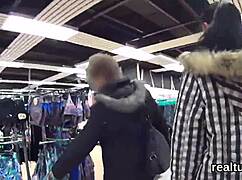charming czech teen gets seduced in the mall and fucked in pov