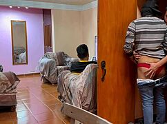 Hot solo guy gets off with neighbor's son's ass