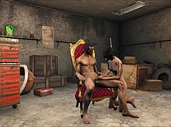 我迷上了《辐射4》王座动漫3D干炮动作