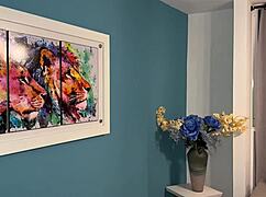 Colombian Cousin's Tight Pussy Drilled in Living Room