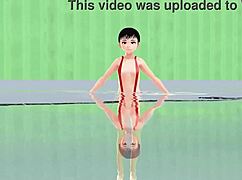 Did you see that anime girl in the tiny micro bikini getting a nip slip?