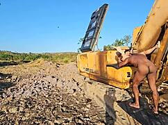 Hey, why did this heavy machine worker ditch his job to bang a hot Brazilian chick?