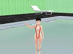 Did you see that anime girl in the tiny micro bikini getting a nip slip?