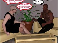 3D Comic Hotwife Cuckolds Husband on Birthday with BBC 🔥