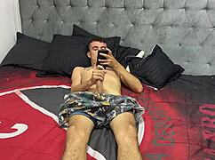 i caught my stepdad jerking off so i gave him a blowjob and he came in my mouth 😏