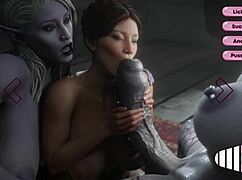 两个客人挑选巨乳女人进行疯狂扶她双插三人行动画