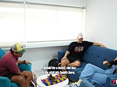 seducing gay friend of stepbrother while alone at home