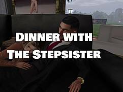 Dinner turns into stepsister chat