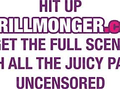 Sandy Sweet on Thrilly's Big Black Couch With Thick Booty. Big Titty Milf in Wild Scene.