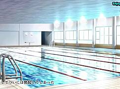 Anime swimming instructor worried about her breast development