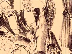 复古色情插图展示怀旧动漫风