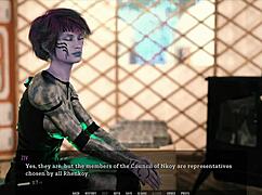 Beautiful 3D anime with big tits and curvaceous body, commented gameplay