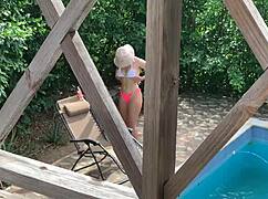 My wife is tanning herself while I am having sex with another woman because of my big ass