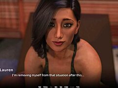 Visual novel game walkthrough on PC with adult content