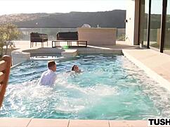 Chloe Amour's petite brunette scene