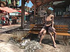 fallout 4 diamond city outdoor public scene