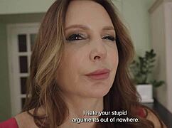 mommy4k GO WITH THE FLOW as cougar seduces on sofa in ffm action