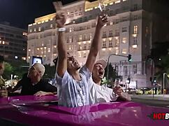 Teen gay birthday boy gets limo party with gay blowjob and orgy