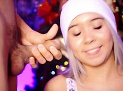College blonde's daily challenge: sucking and pleasing multiple cocks