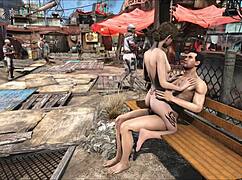 fallout 4 diamond city outdoor public scene