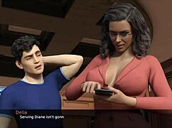 Hentai game with big-boobed milfs and monster cocks