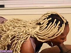 Wife enjoys reverse cowgirl riding with big tits.