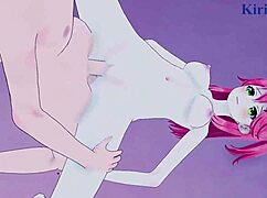 Sakura Miko和Akai Haato在狂野Hentai VTuber动作中