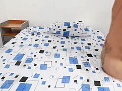 Blonde whore gets asshole filled with milk