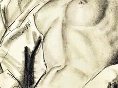 vintage erotic drawings come alive in steamy retro anime style! 😍