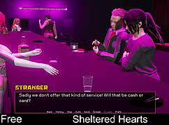 sheltered hearts unfolds in a dating game with anime characters