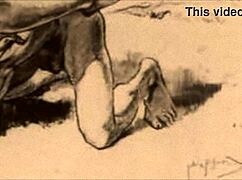 vintage erotic art captures raw desire in every stroke.