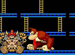 Bowser Koopa和Donkey Kong狂野卡通大战Mario