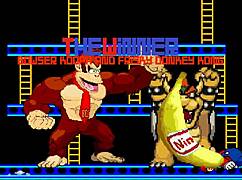 Bowser Koopa和Donkey Kong狂野卡通大战Mario
