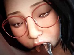 Black Widow Goes Ass to Mouth. Large Cock Alex Chen in Threesome Blowjob Creampie Saga?