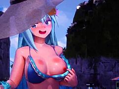 konosuba characters get wild in steamy bikini sex scenes.