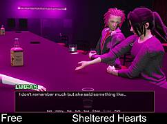 sheltered hearts unfolds in a dating game with anime characters