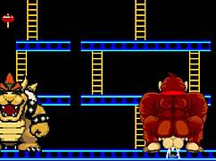 Bowser Koopa和Donkey Kong狂野卡通大战Mario