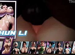 Sex game with Chun Li, Yorha 2B, D.Va, Widowmaker, Spider-Gwen, Juri Han, Cammy White, Mai Shiranui, Harley Quinn, Tifa Lockhart.