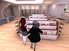 seleca-san secretly exposes herself in public under her coat