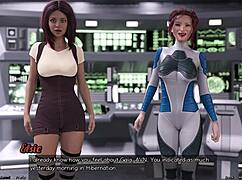 Elsie explores her dating life in stranded space 52 with cute mature outfit