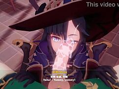 Mona在火辣动漫中狂野骑乘，女上位超带感