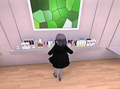 seleca-san secretly exposes herself in public under her coat