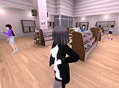 seleca-san secretly exposes herself in public under her coat