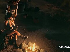 Lara Croft's wild ride with a huge cock in this German-made porn video