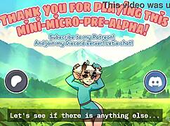 horny young 18+ female orc face-sits a lucky boy in nature game