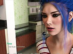 3D animated video of an erotic game: Acting lessons with a seductive vixen