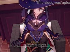 Mona在火辣动漫中狂野骑乘，女上位超带感