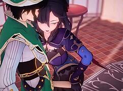 Mona在火辣动漫中狂野骑乘，女上位超带感